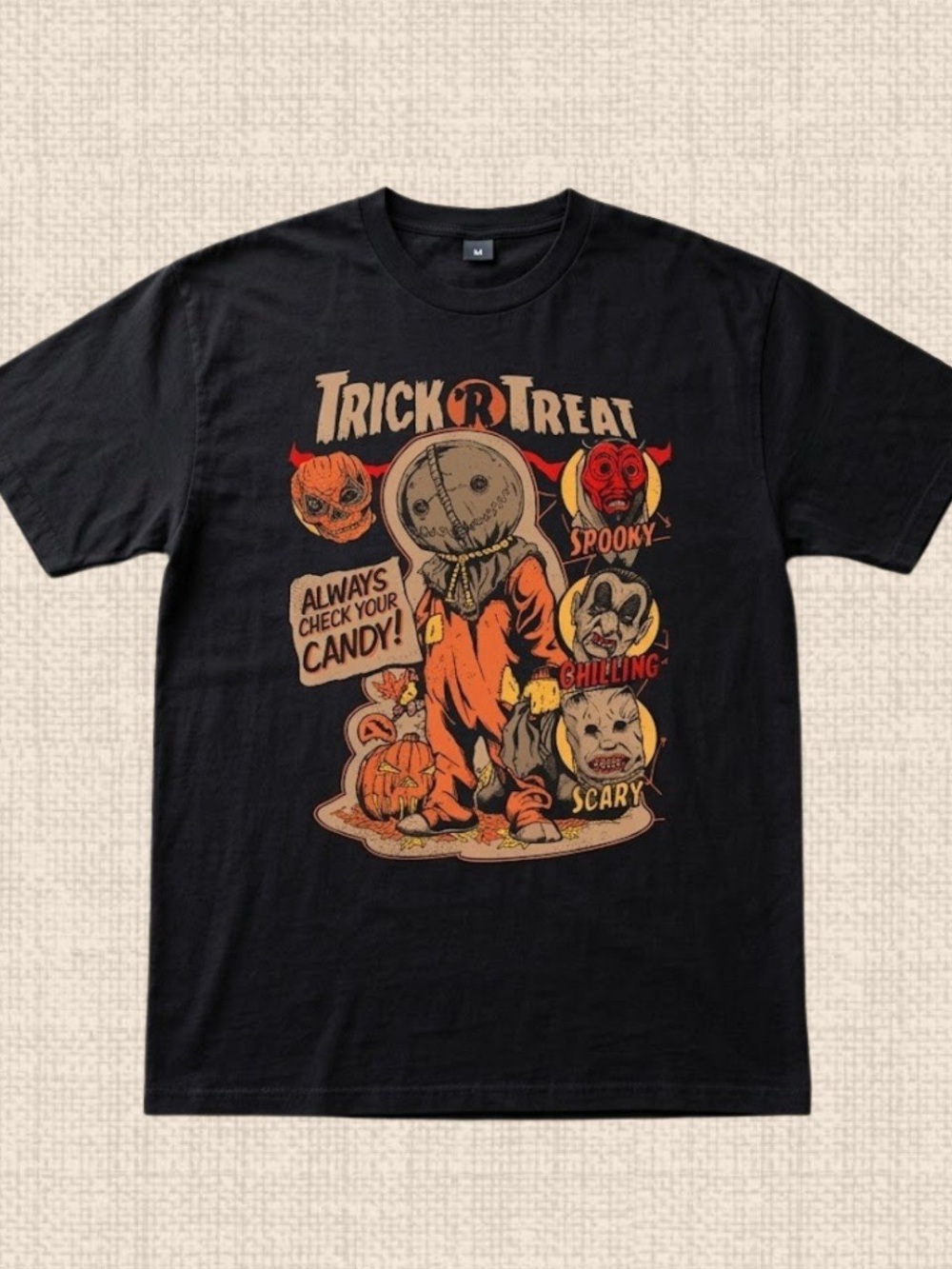Vintage Halloween Trick or Treat Horror Movie T-Shirt
